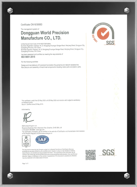 <div style="text-align: center;"><strong>ISO9001 2015 certificate</strong></div> 